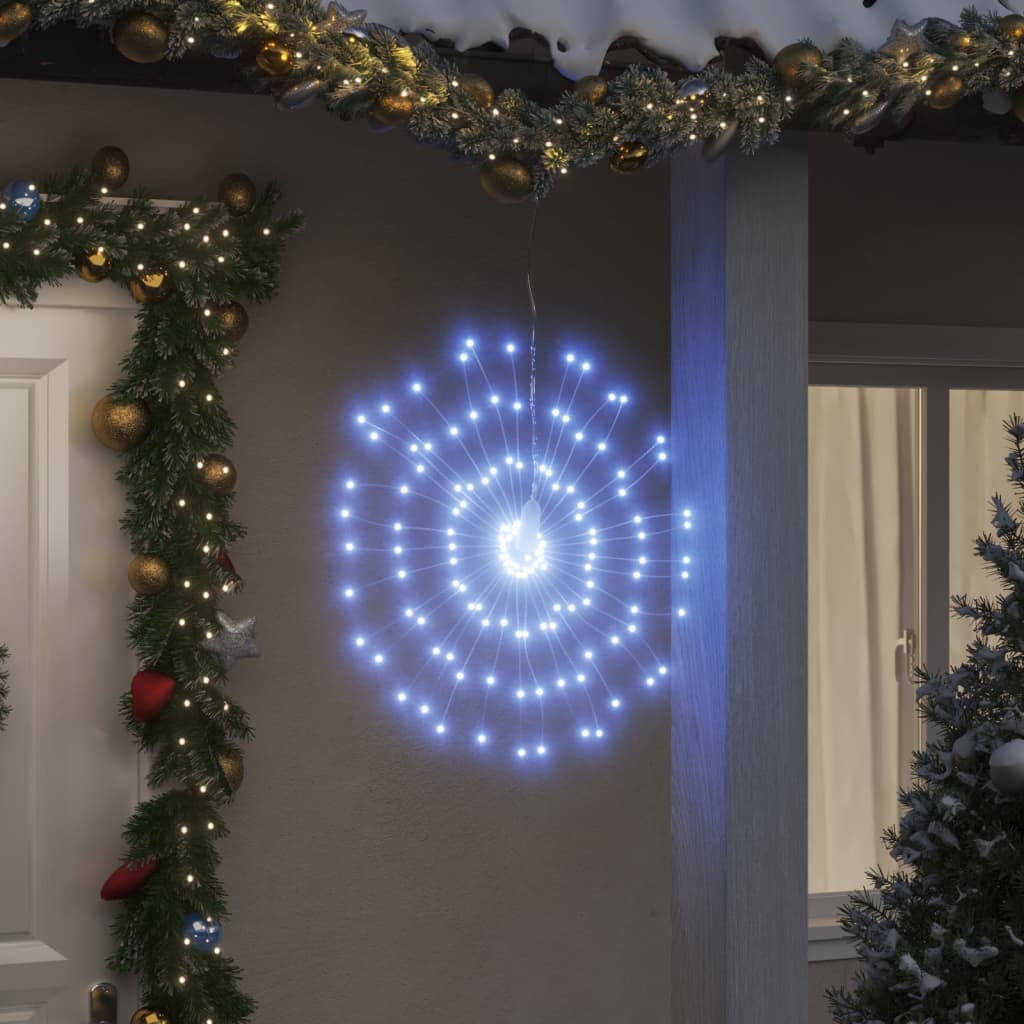 vidaXL Vianočné hviezdicové svetlo 140 LED studené biele 17 cm