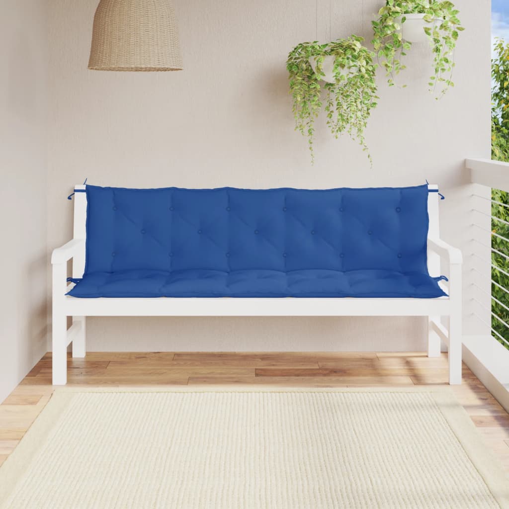 vidaXL Podložky na záhradnú lavičku 2 ks, modrá, oxfordská látka
