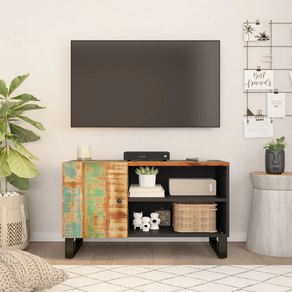 vidaXL TV skrinka 80x33x46 cm recyklovaný masív a kompozitné drevo