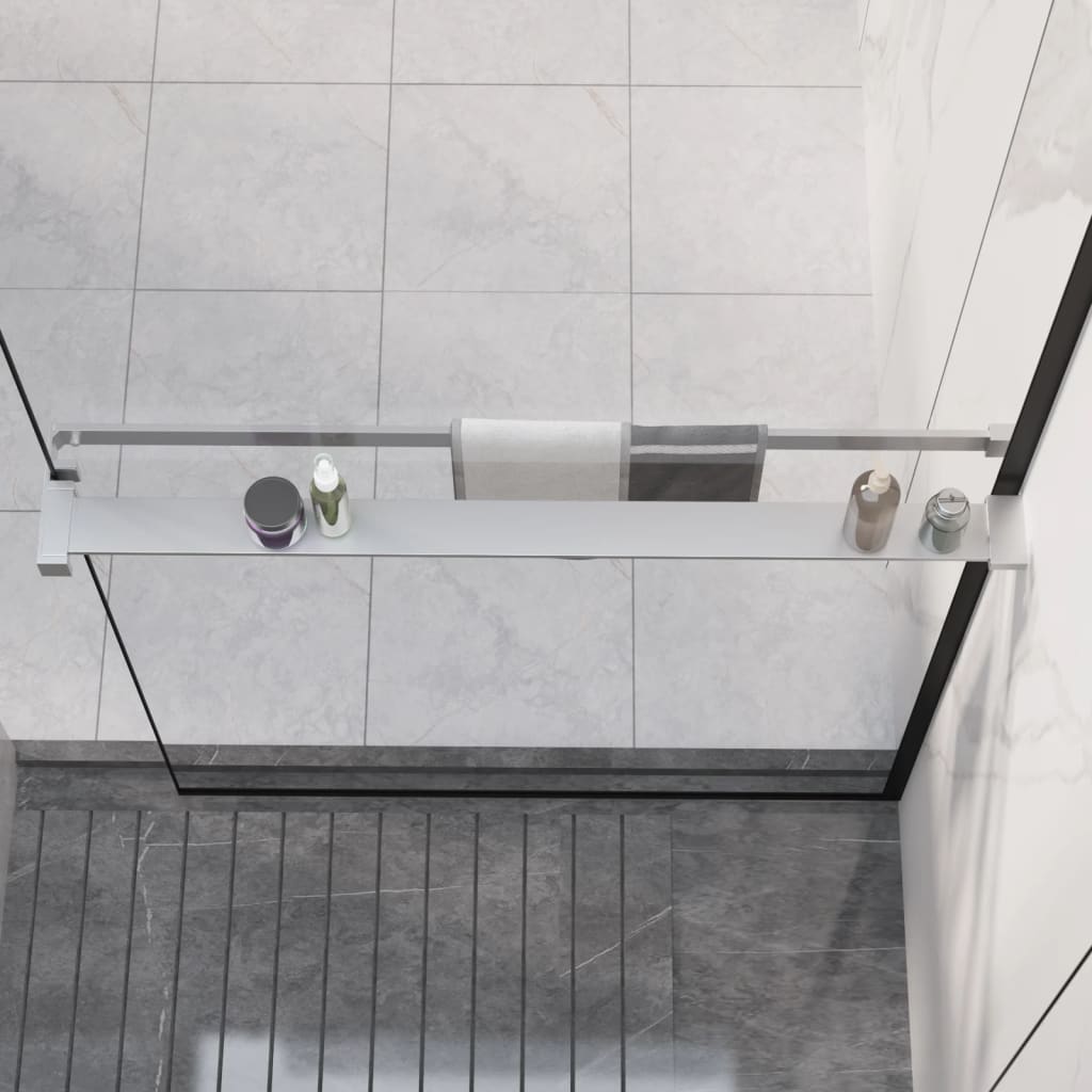 vidaXL Sprchová polica pre sprchovú stenu čierna 90 cm hliník