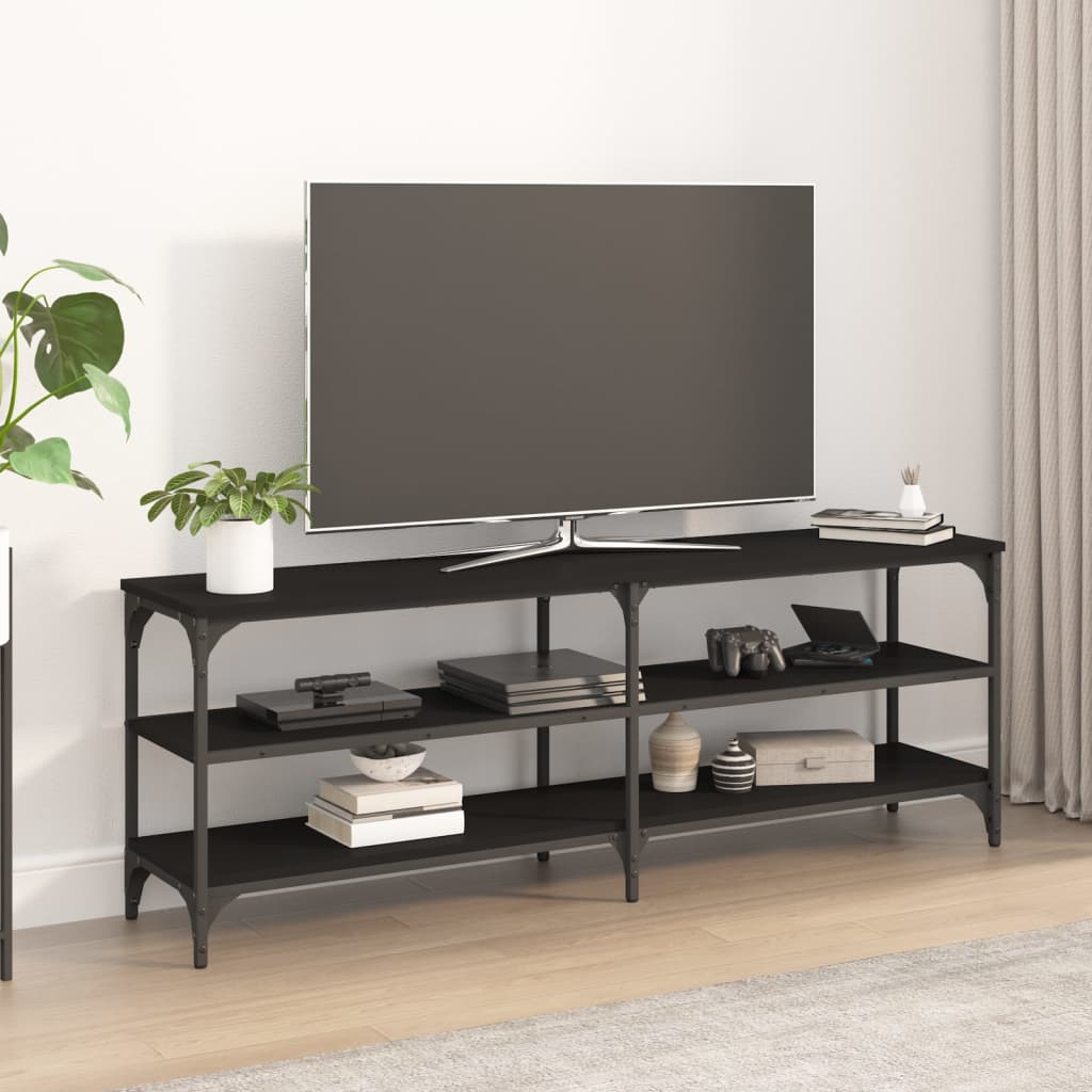 vidaXL TV skrinka čierna 140x30x50 cm kompozitné drevo