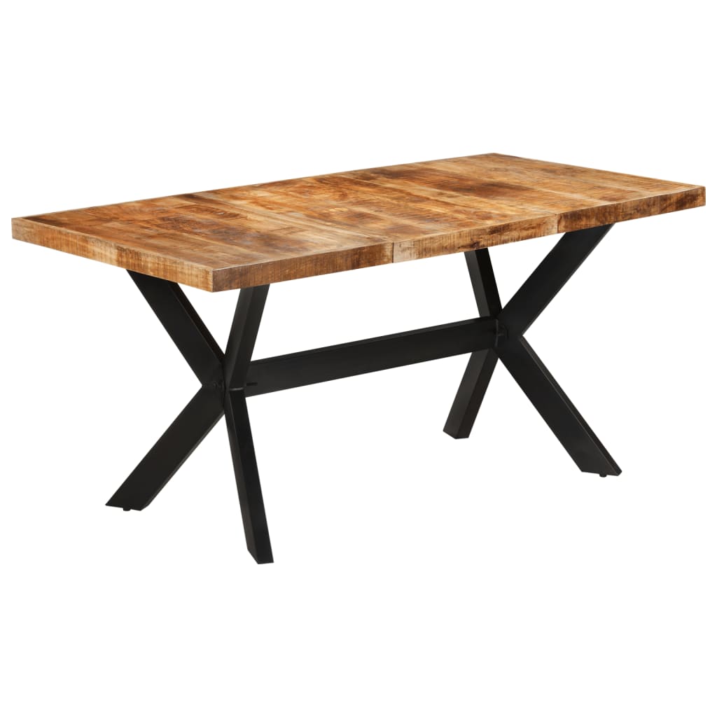 vidaXL Jedálenský stôl 160x80x75 cm, surový mangový masív