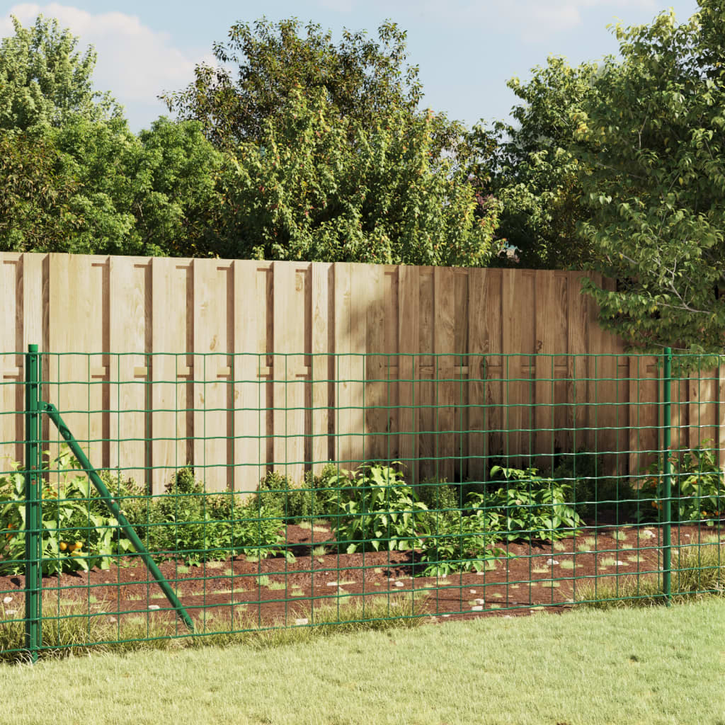 vidaXL Drôtený plot s kotviacimi hrotmi zelený 0,8x10 m