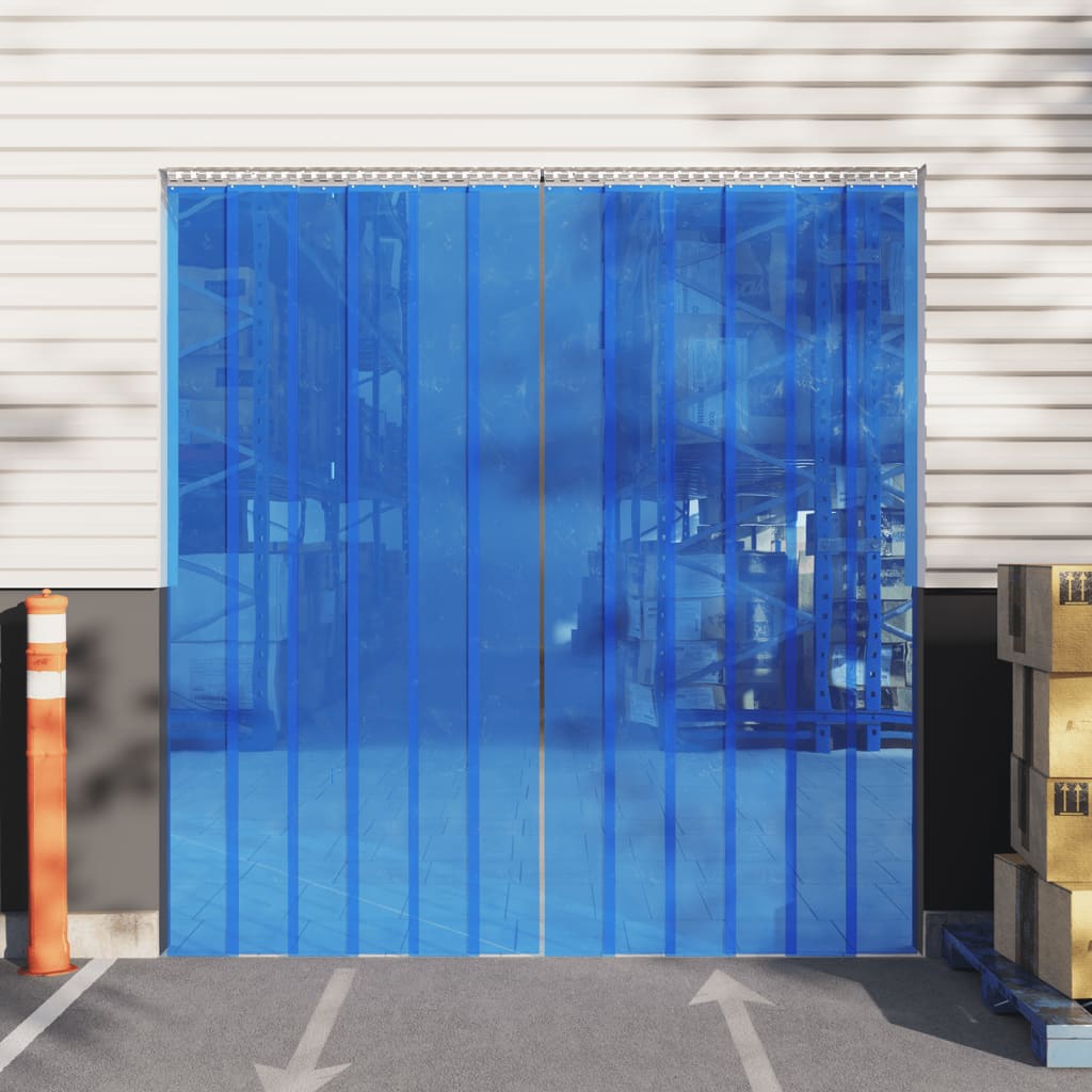 vidaXL Záves na dvere, modrý 200 mmx1,6 mm 50 m, PVC