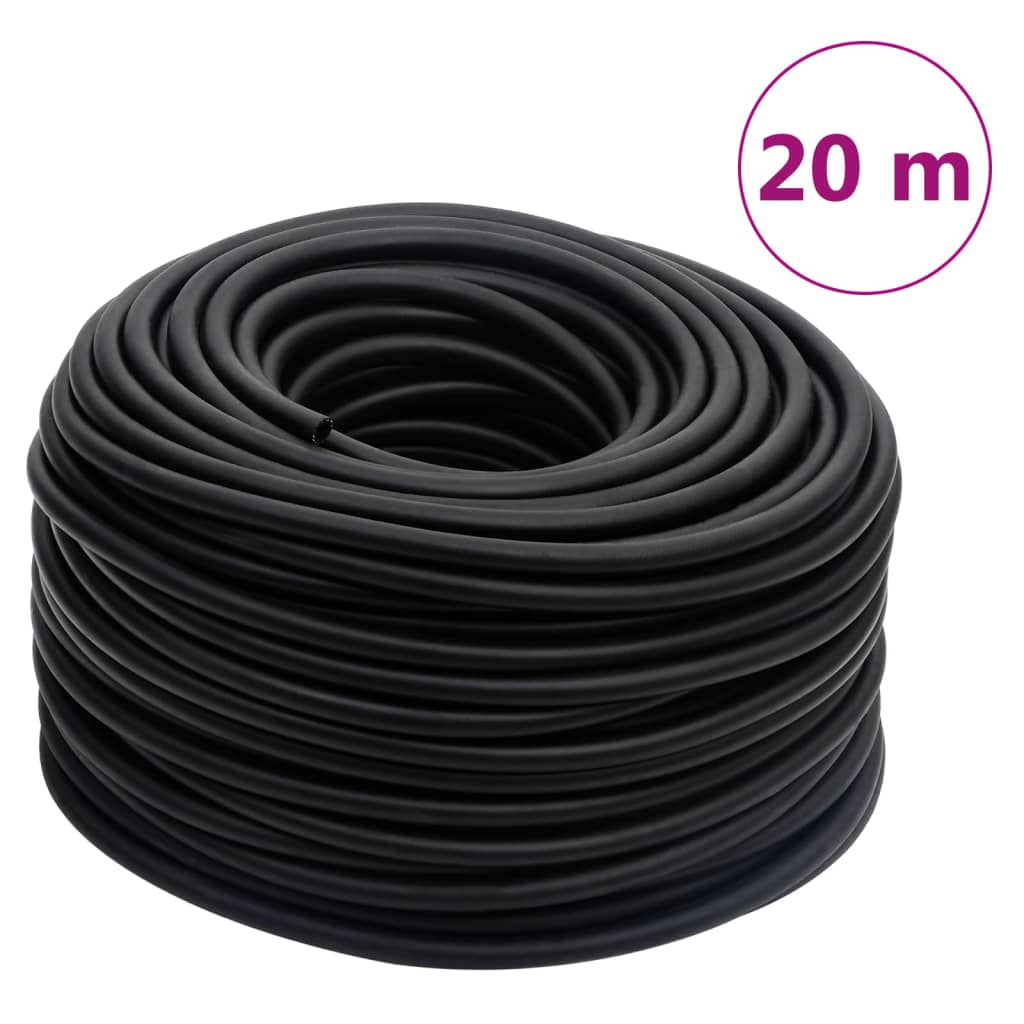 vidaXL Hybridná vzduchová hadica, čierna 0,6" 20 m, guma a PVC