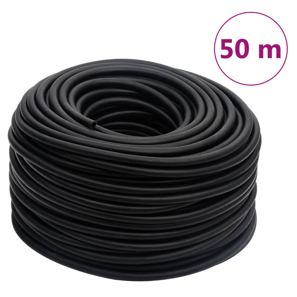 vidaXL Hybridná vzduchová hadica, čierna 0,6" 50 m, guma a PVC