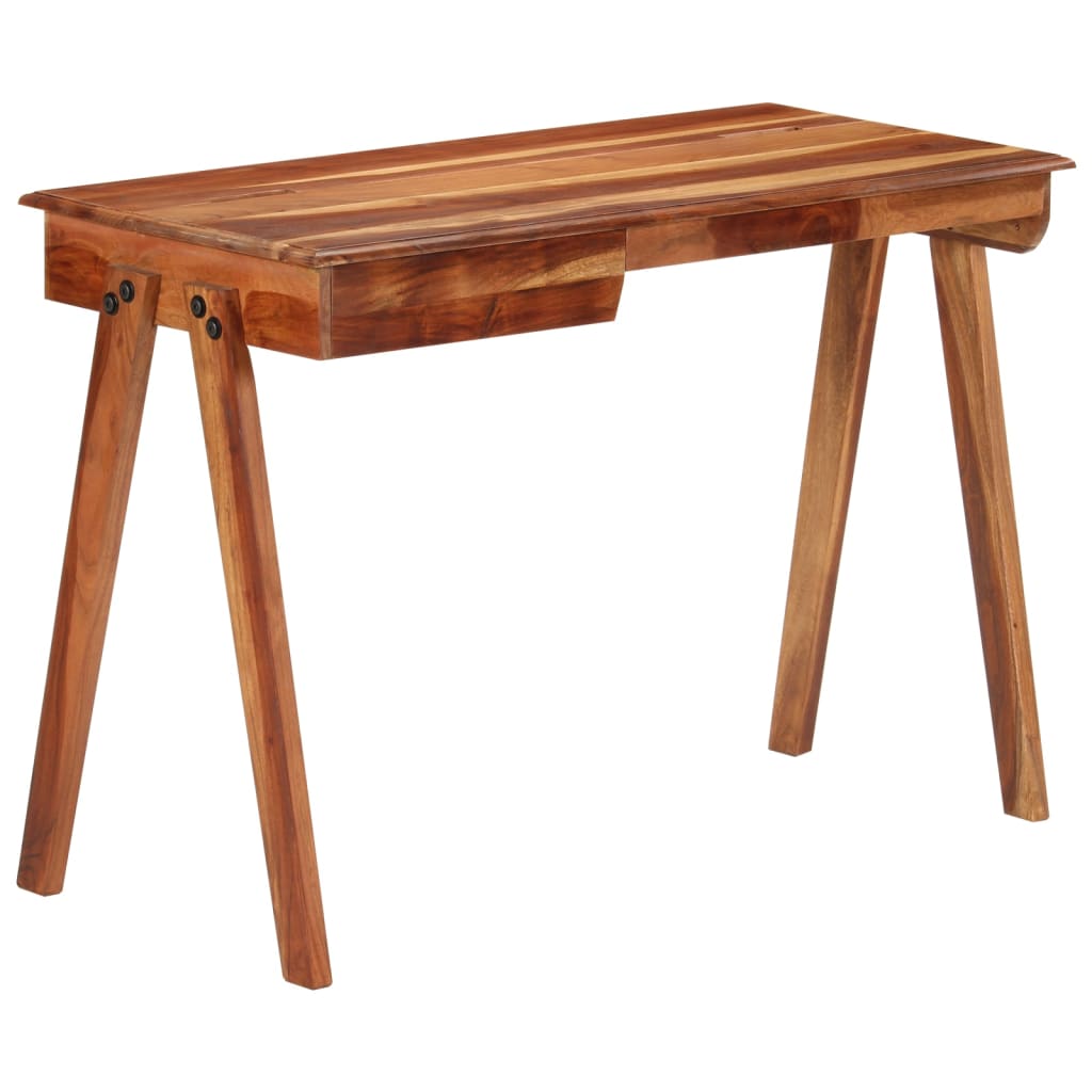vidaXL Písací stôl so zásuvkou 110x50x77 cm masívne akáciové drevo