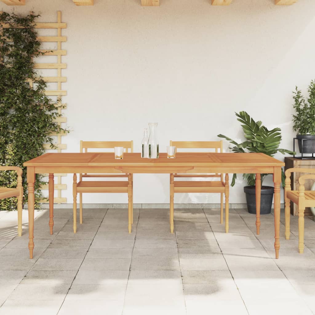 vidaXL Batavia stôl 200x100x75 cm tíkové masívne drevo