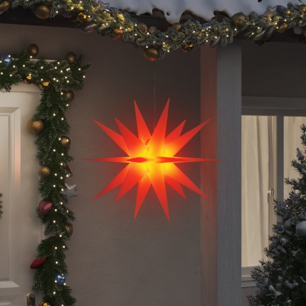 vidaXL Vianočné svetlá s LED 3 ks skladacie červené 100 cm