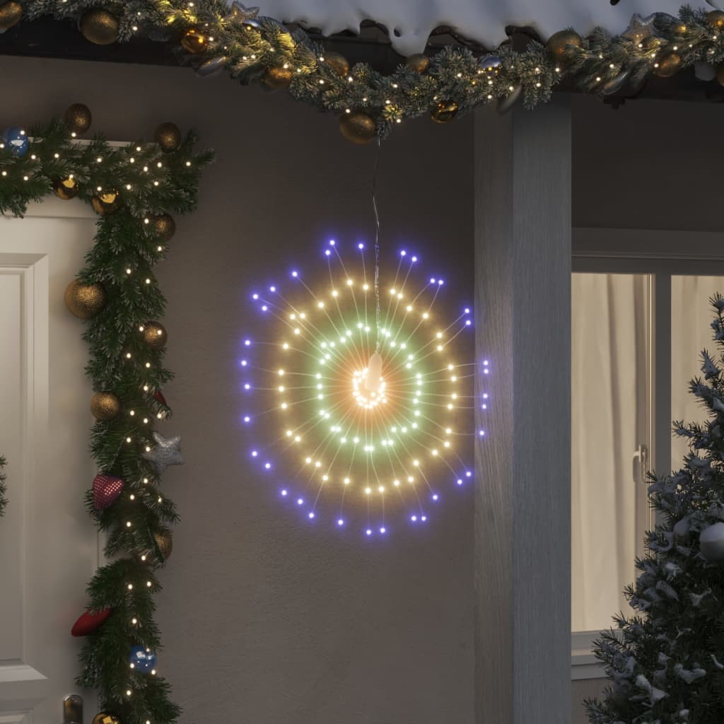 vidaXL Vianočná svietiaca hviezda 140 LED 2 ks viacfarebné 17 cm