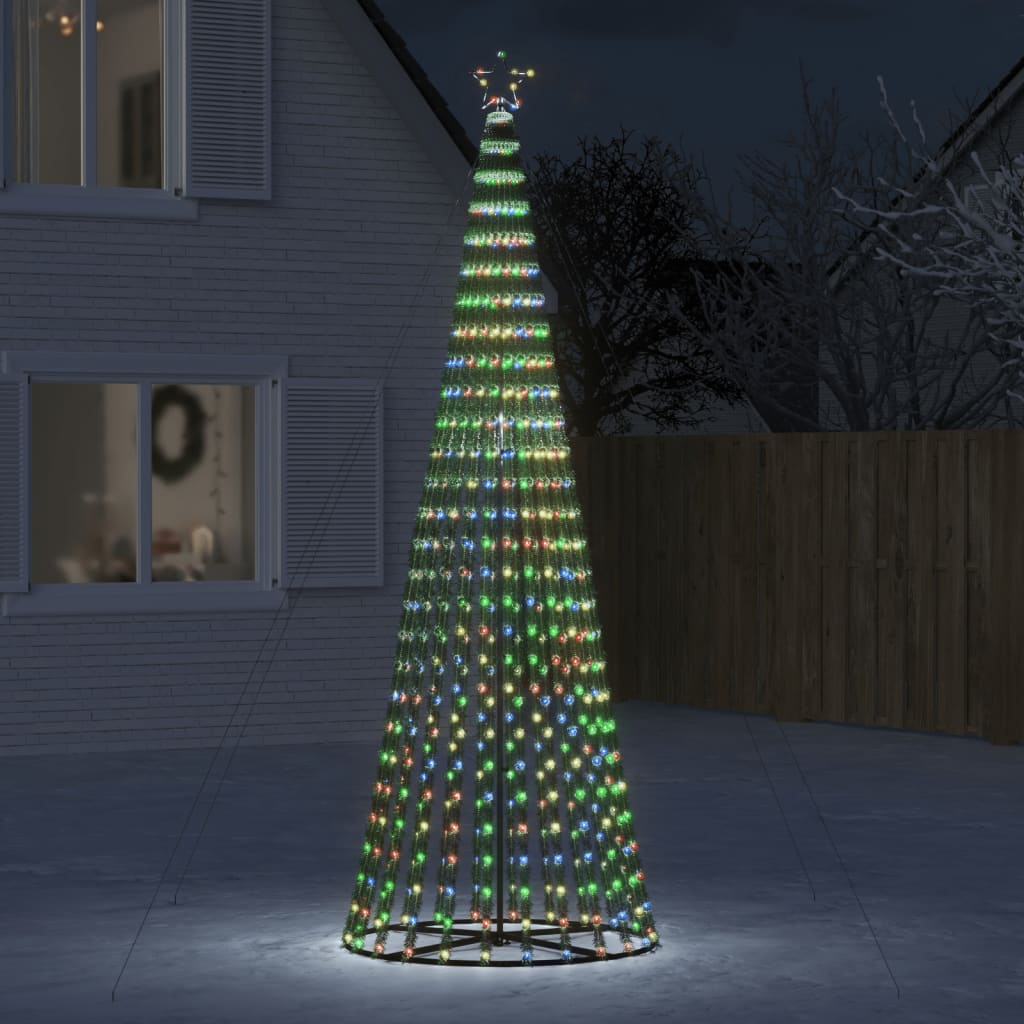 vidaXL Vianočný stromček svetelný kužeľ 688 LED farebný 300 cm