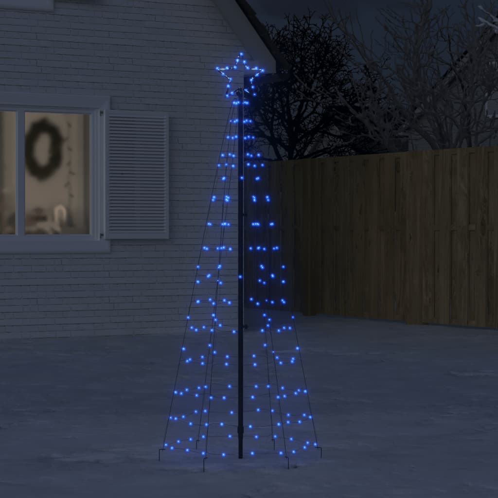 vidaXL Svetlo na vianočný stromček s hrotmi 220 LED modré 180 cm