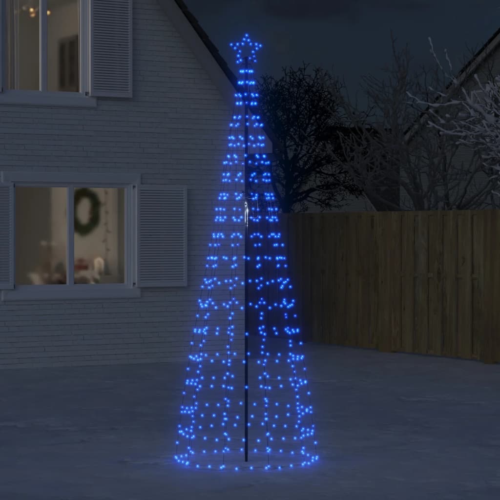 vidaXL Svetlo na vianočný stromček s hrotmi 570 LED modré 300 cm