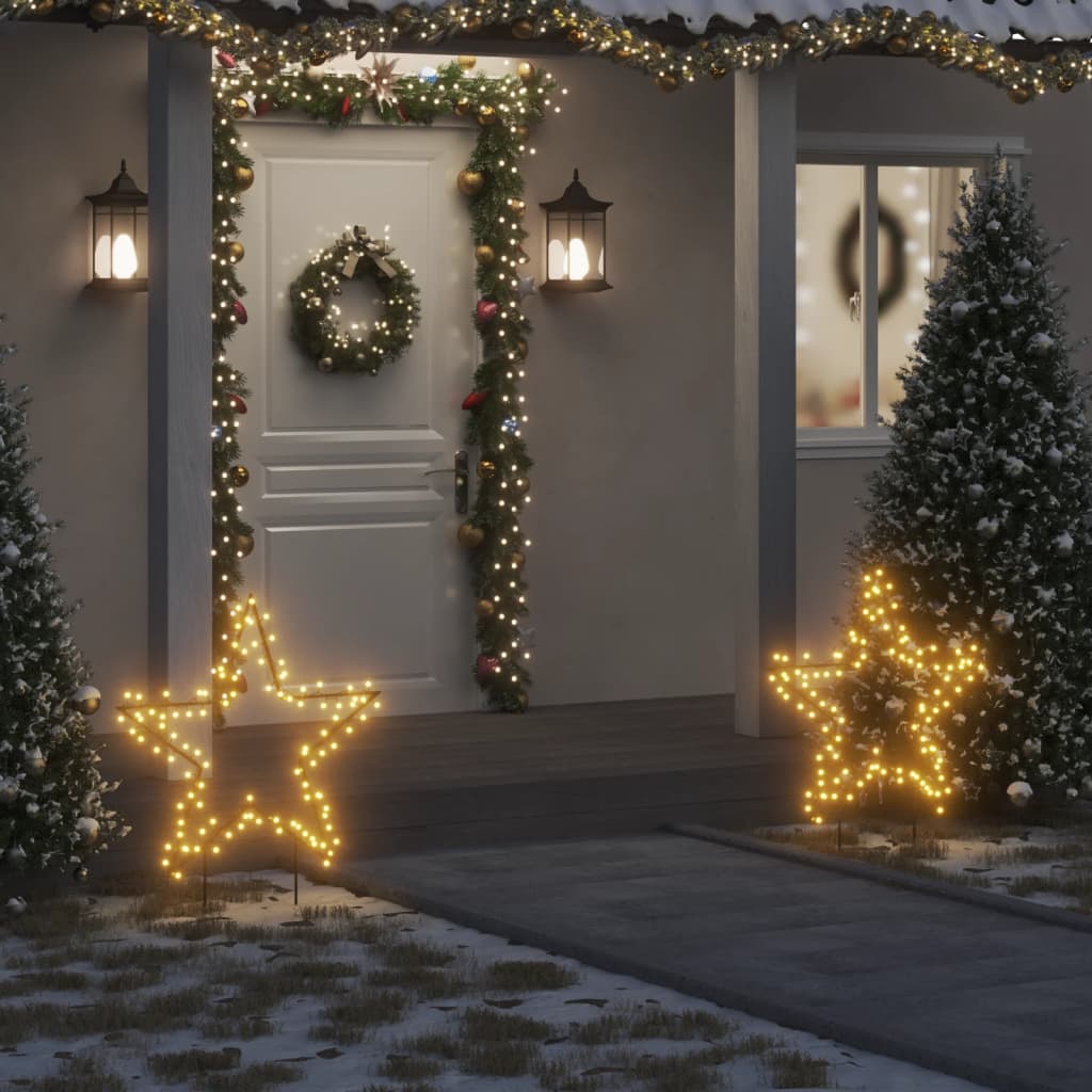 vidaXL Vianočná svetelná dekorácia s hrotmi hviezda 115 LED 85 cm