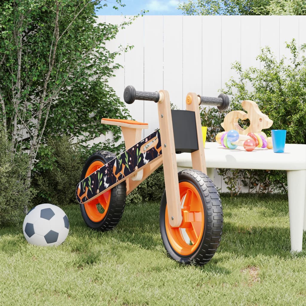 vidaXL Balančný bicykel pre deti oranžový potlač