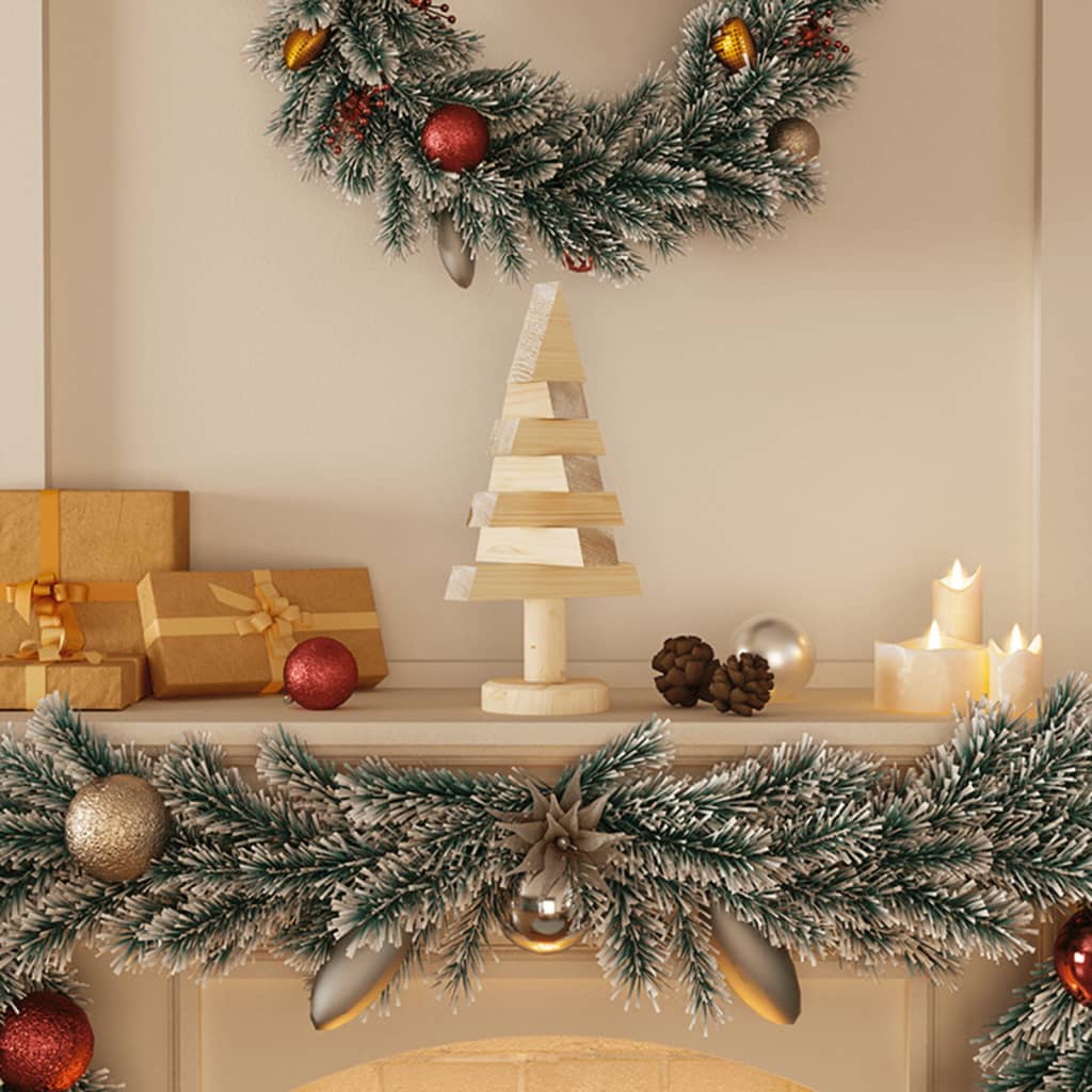 vidaXL Drevený vianočný stromček dekorácia 2 ks 30 cm masívna borovica