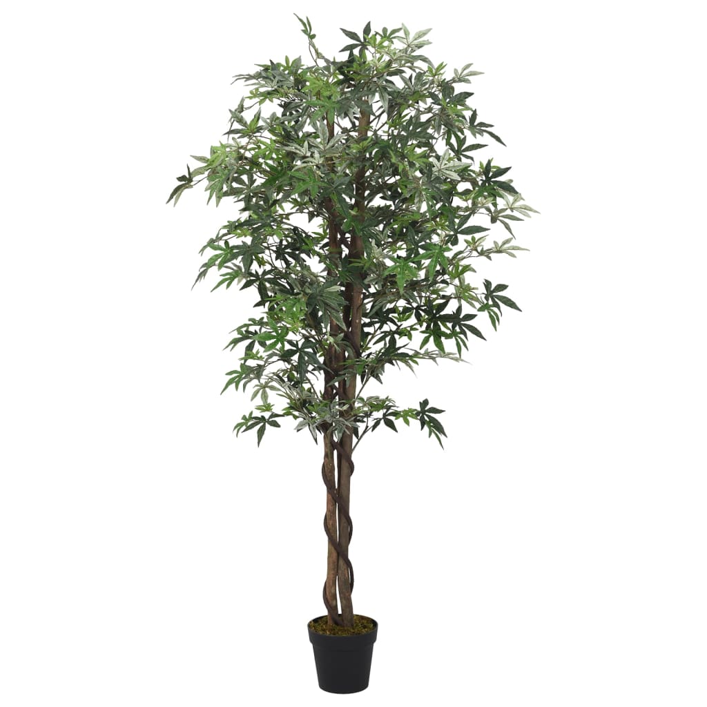 vidaXL Umelý javorový strom 672 listov 180 cm zelený