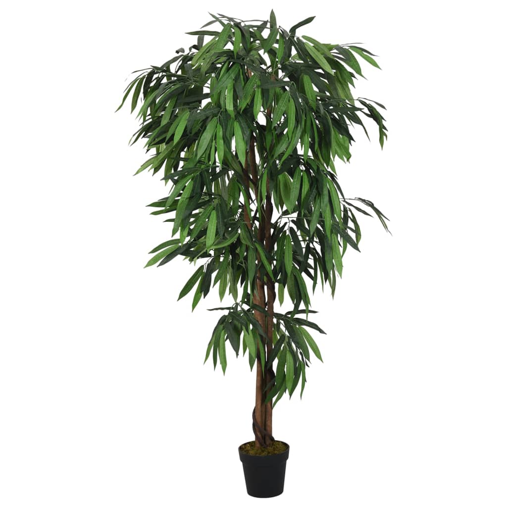 vidaXL Umelý mangový strom 450 listov 120 cm zelený