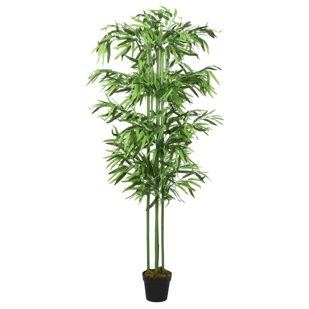 vidaXL Umelý bambusový strom 240 listov 80 cm zelený