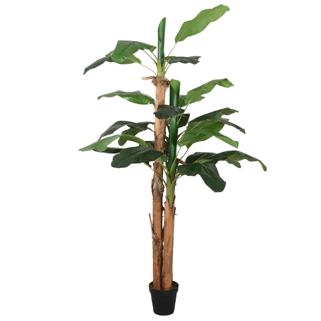 vidaXL Umelý banánový strom 9 listov 120 cm zelený