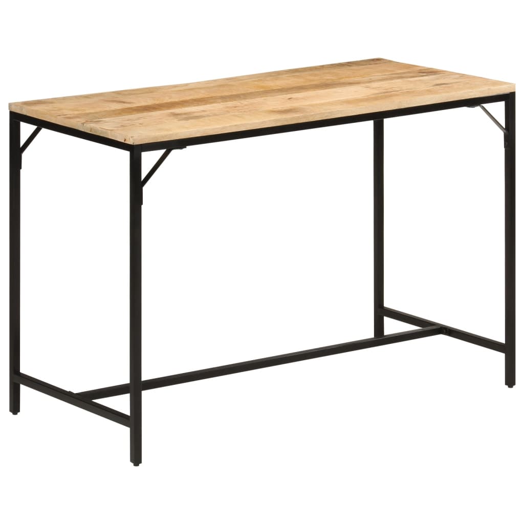 vidaXL Jedálenský stôl 110x55x75 cm, surový mangový masív a železo