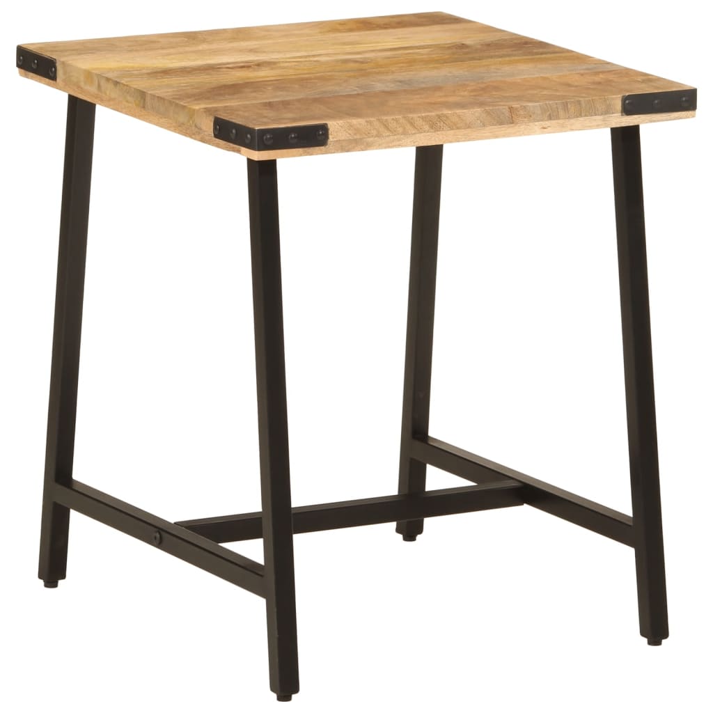 vidaXL Bočný stolík 45x45x50 cm mangovníkový masív a železo