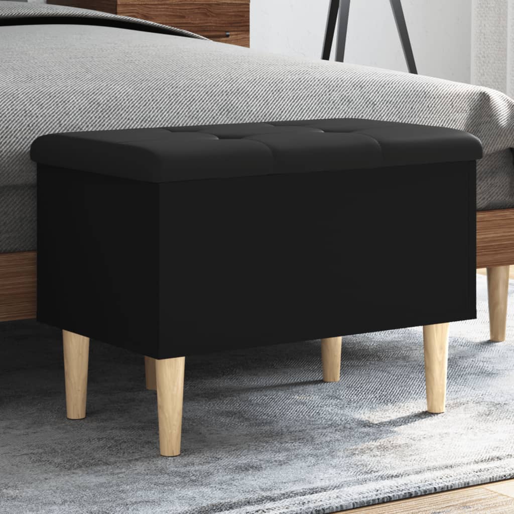 vidaXL Úložná lavička čierna 62x42x46 cm kompozitné drevo