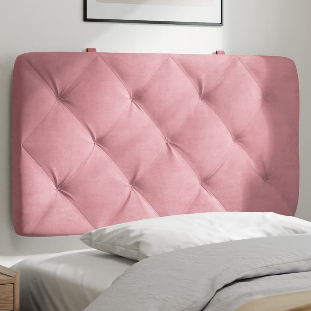 vidaXL Panel na čelo postele ružový 80 cm zamat
