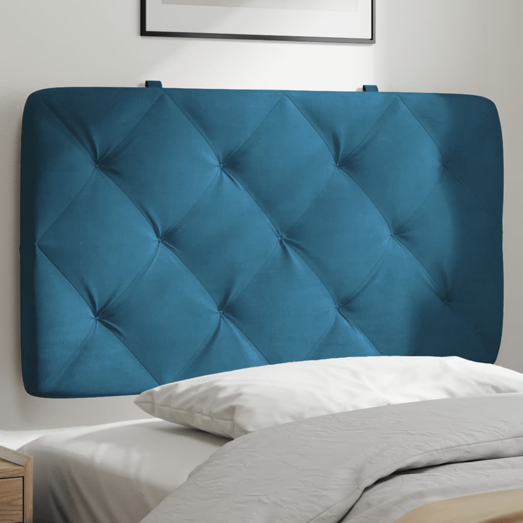 vidaXL Vankúš na čelo postele modrý 90 cm zamat