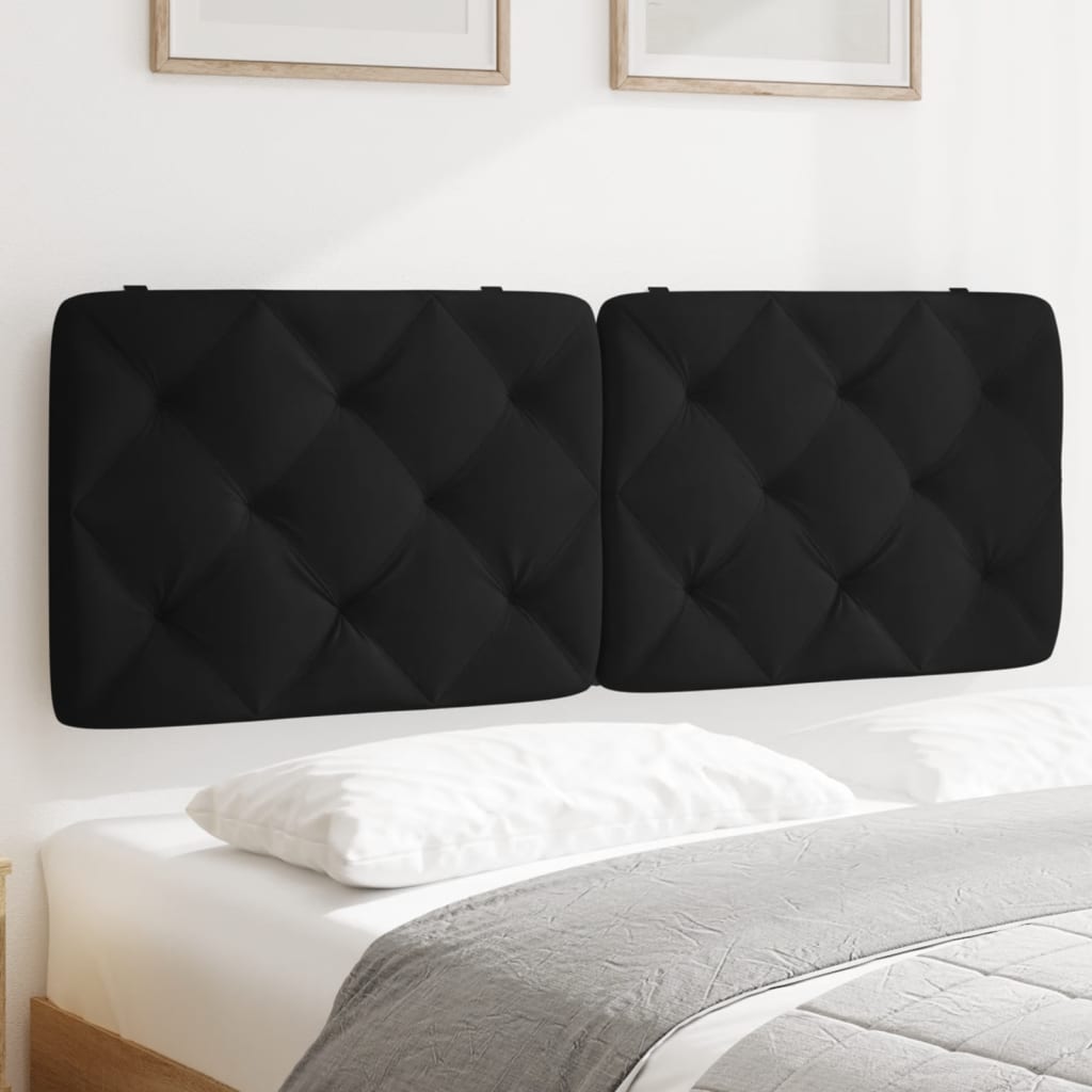 vidaXL Panel na čelo postele čierny 120 cm zamat