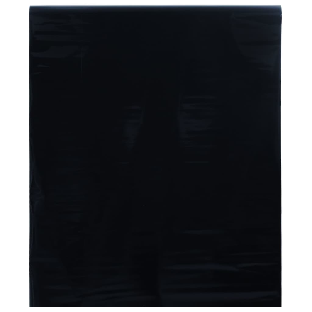 vidaXL Okenná fólia statická matná čierna 90x2000 cm PVC