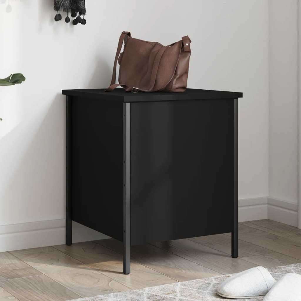 vidaXL Úložná lavička čierna 40x42,5x50 cm kompozitné drevo