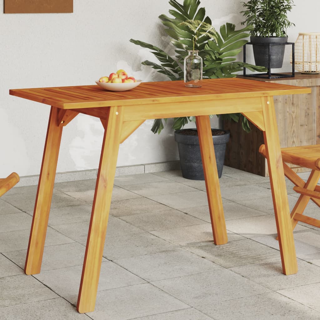 vidaXL Záhradný jedálenský stôl 110x56x75 cm, akáciový masív