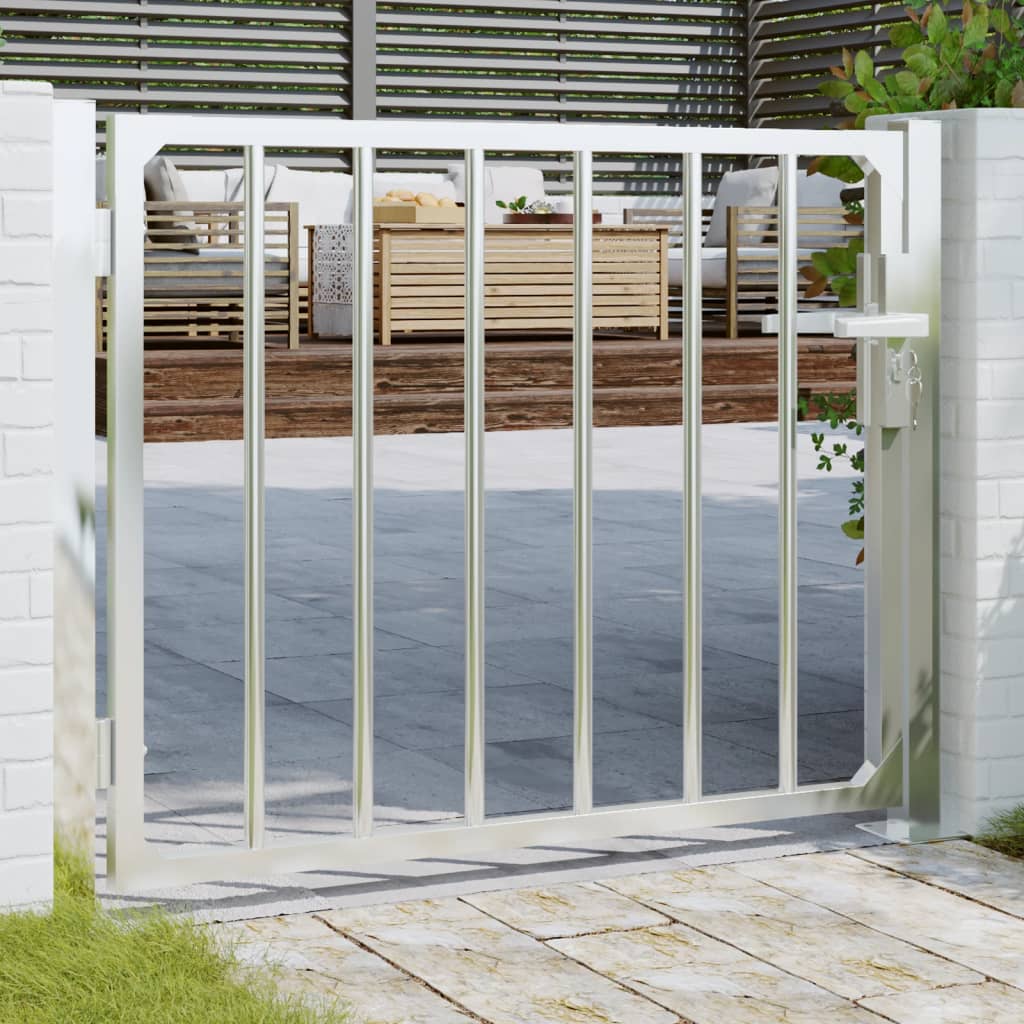 vidaXL Záhradná brána 100x75 cm nehrdzavejúca oceľ