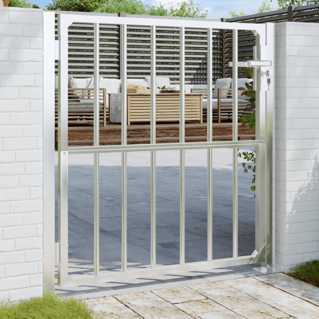vidaXL Záhradná brána 100x100 cm, nehrdzavejúca oceľ