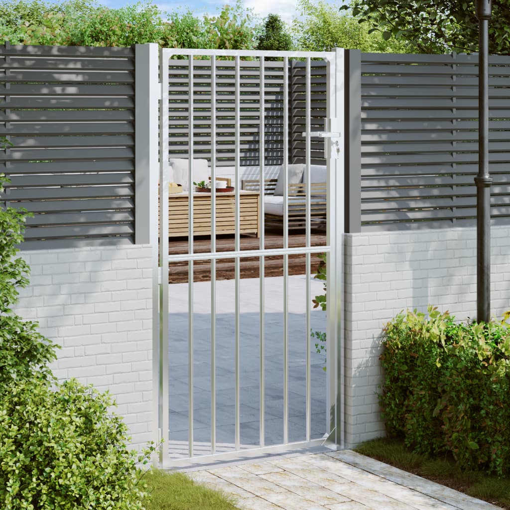 vidaXL Záhradná brána 100x180 cm, nehrdzavejúca oceľ