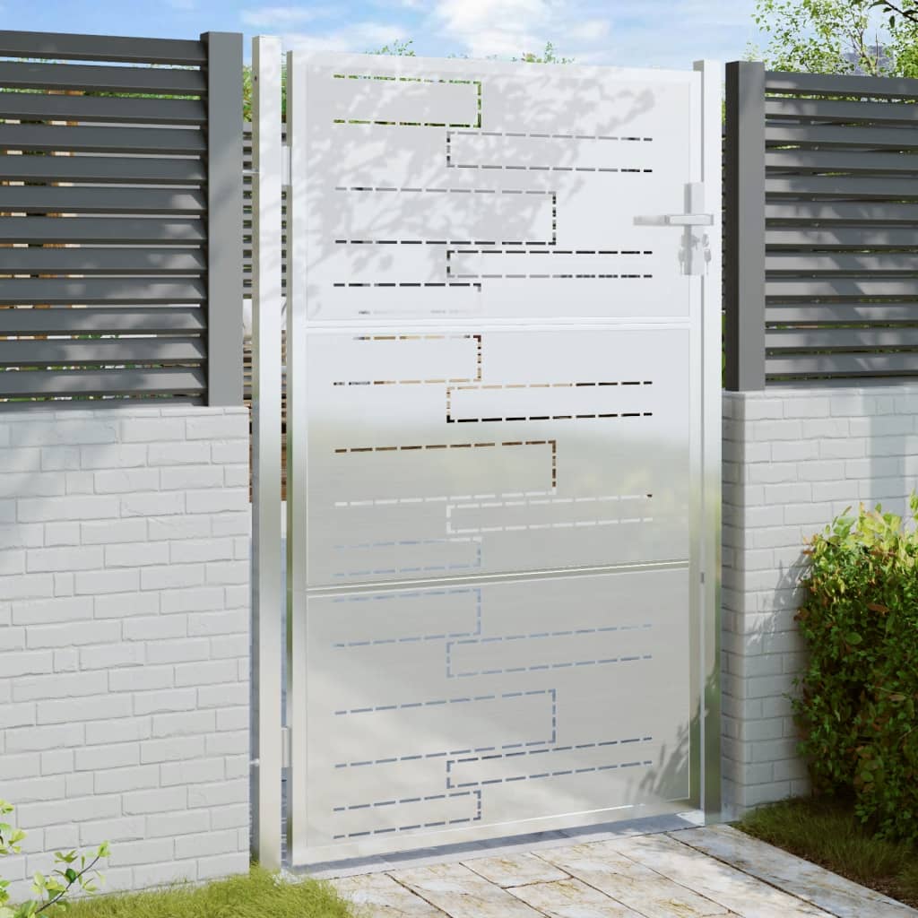 vidaXL Záhradná brána 100x125 cm, nehrdzavejúca oceľ