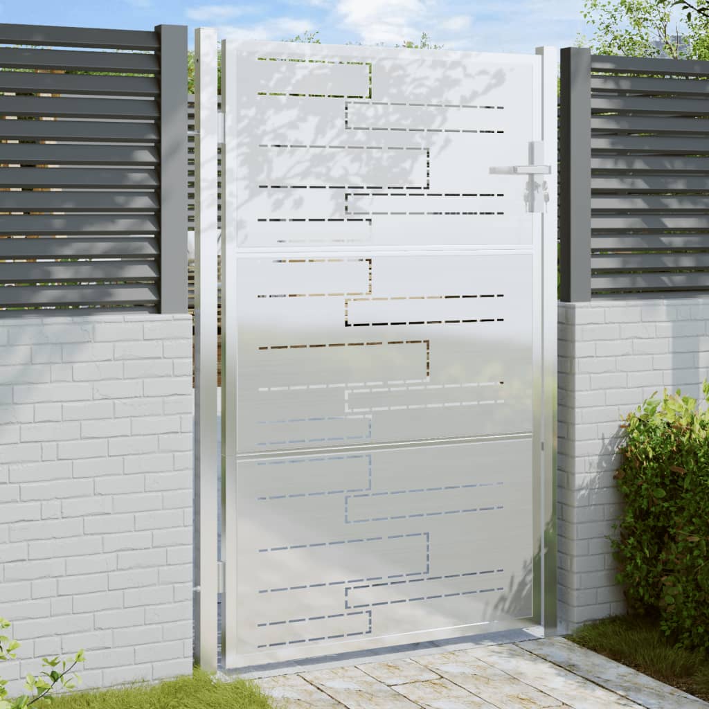 vidaXL Záhradná brána 100x150 cm, nehrdzavejúca oceľ