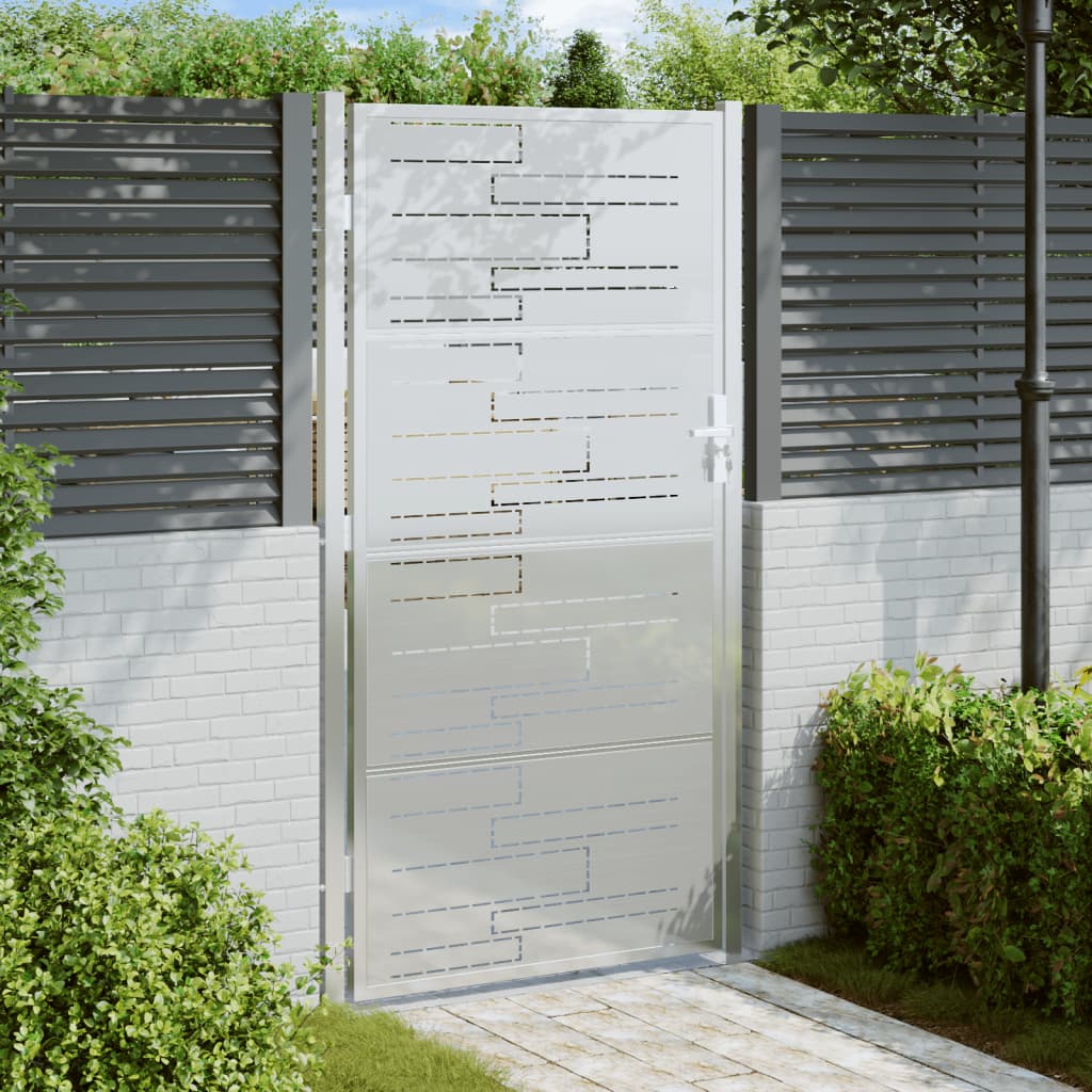 vidaXL Záhradná brána 100x200 cm, nehrdzavejúca oceľ