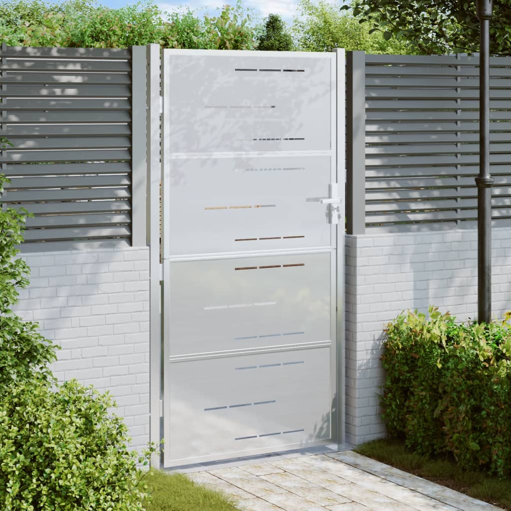 vidaXL Záhradná brána 100x180 cm, nehrdzavejúca oceľ