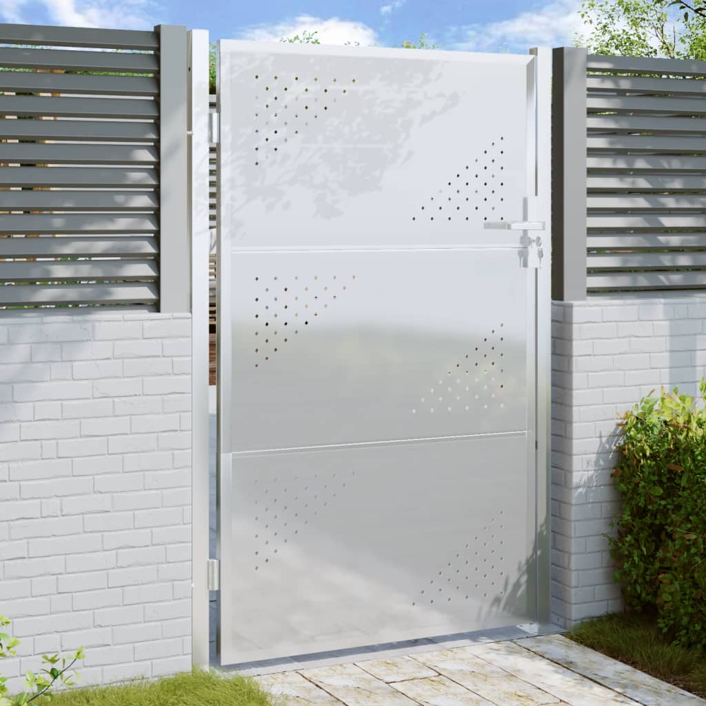 vidaXL Záhradná brána 100x125 cm, nehrdzavejúca oceľ