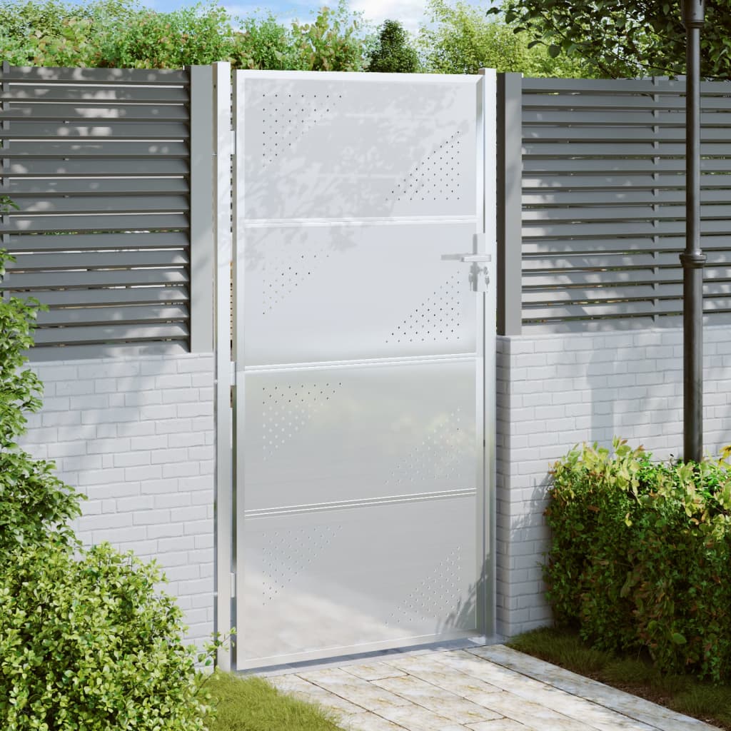vidaXL Záhradná brána 100x200 cm, nehrdzavejúca oceľ