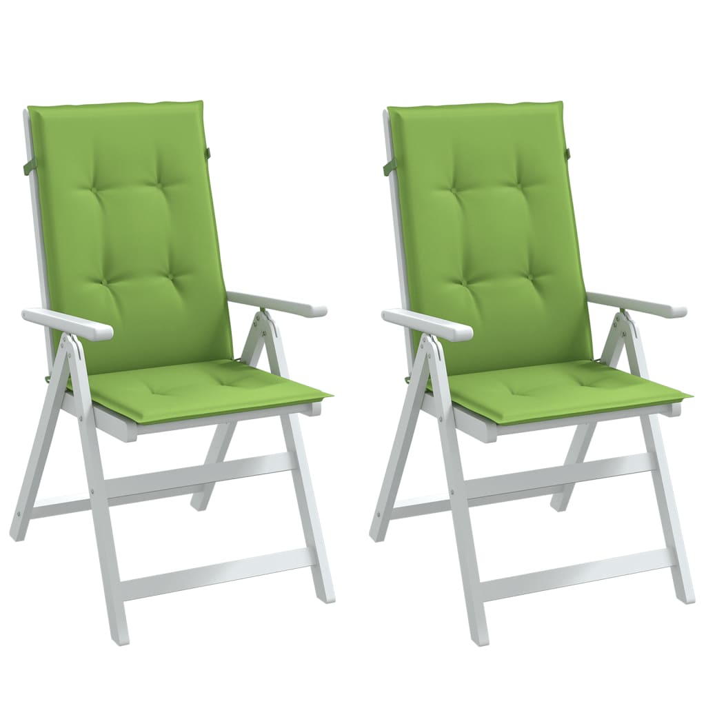 vidaXL Vankúše na stoličky 2 ks zelená melanž 120x50x4 cm látka