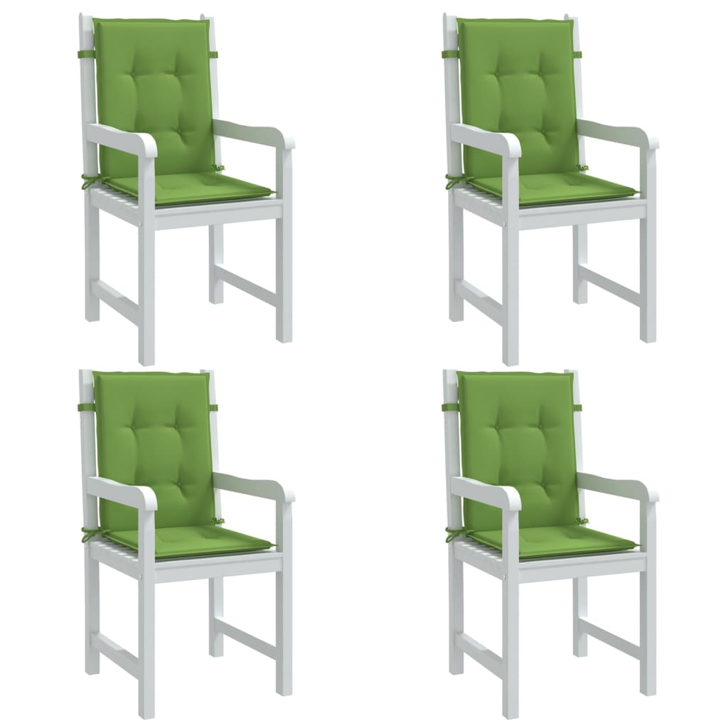vidaXL Vankúše na stoličky 4 ks zelená melanž 100x50x4 cm látka