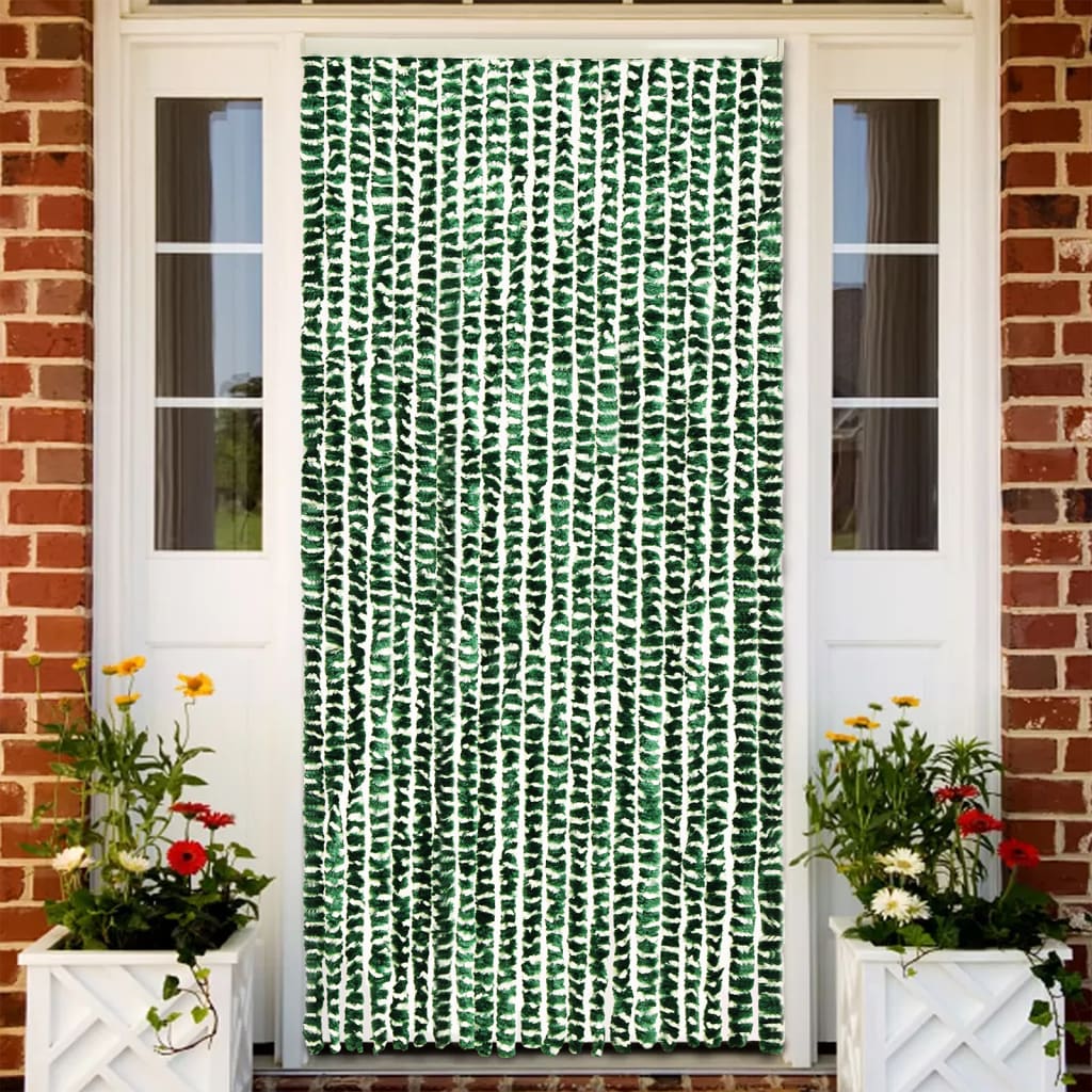 vidaXL Záves proti hmyzu zelený a biely 56x200 cm ženilka