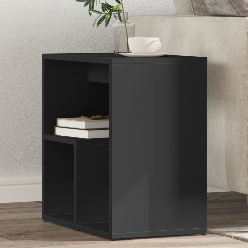 vidaXL Príručný stolík, čierny 50x30x50 cm, kompozitné drevo