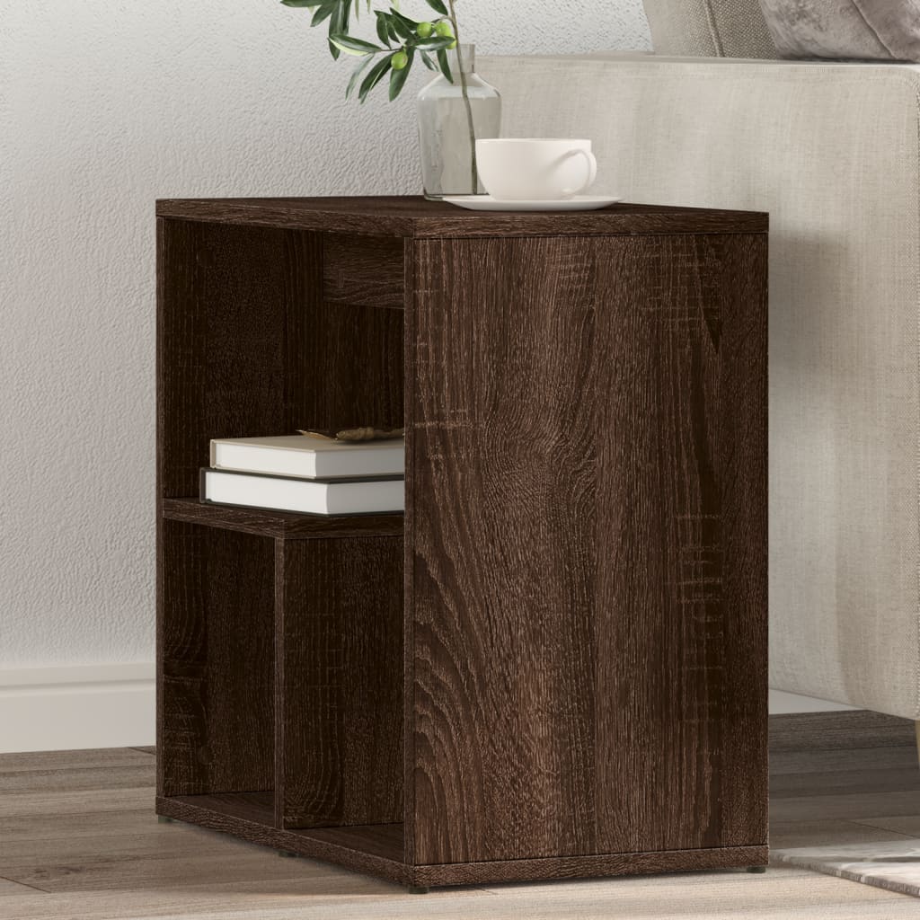 vidaXL Príručný stolík hnedý dub 50x30x50 cm spracované drevo