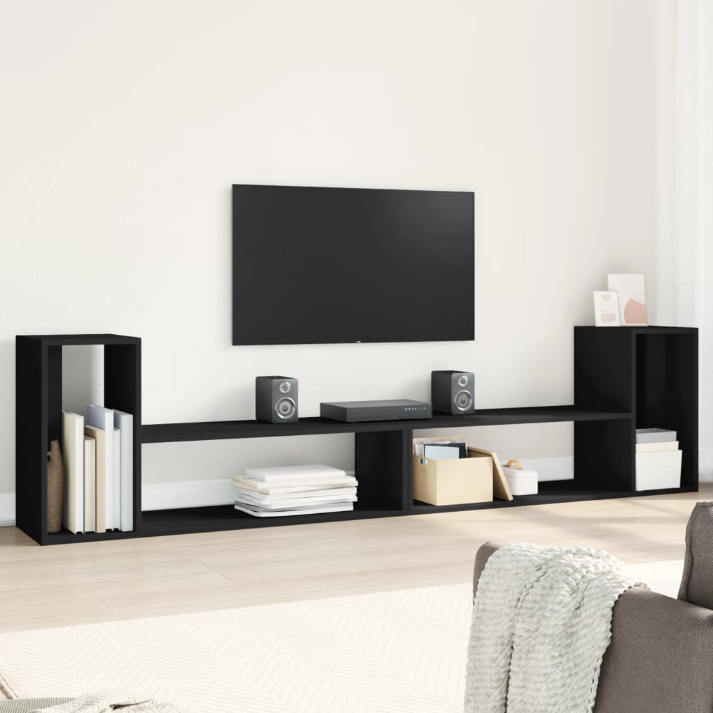 vidaXL TV stolíky 2 ks čierne 100x30x50 cm kompozitné drevo