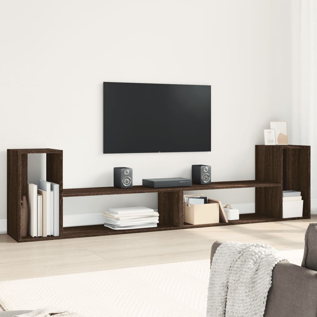 vidaXL TV skrinky 2 ks hnedý dub 100x30x50 cm kompozitné drevo