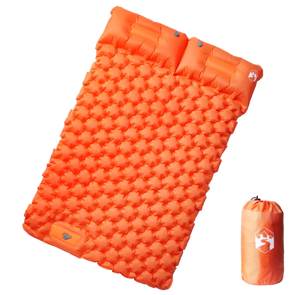 vidaXL Samonafukovací kempingový matrac s vankúš 1 osoby oranžový